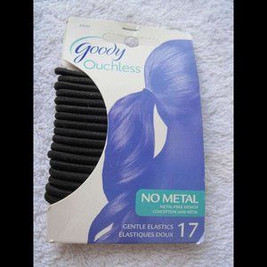 17 Goody Ouchless Gentle Elastics Ponytailers Black No Metal Hair Bands 2009